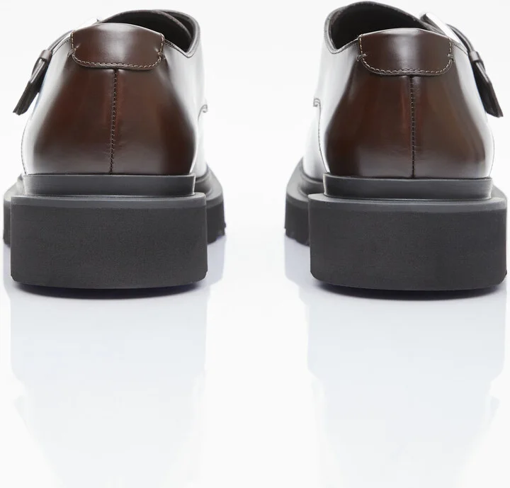 Dolce & Gabbana Brushed Leather Monkstrap Shoes - Man Lace Ups Brown Eu - 43 - Image 5