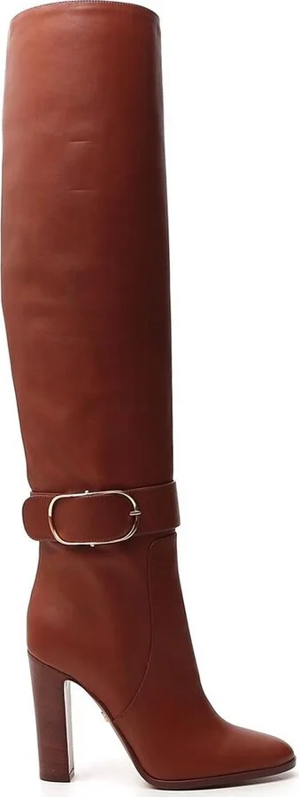 Dolce & Gabbana Buckle Detail Knee-High Boots