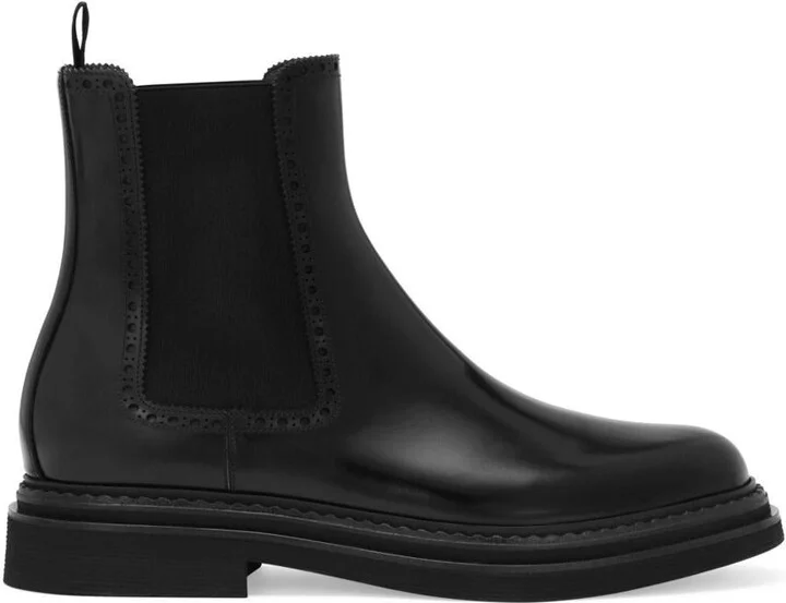 Dolce & Gabbana Classic Ankle Boots Made Of Brushed Calfskin