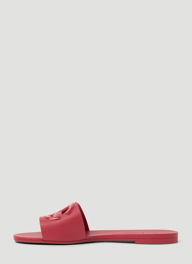 Dolce & Gabbana Cut Out Logo Slides - Woman Sandals Pink Eu - 36 - Image 3
