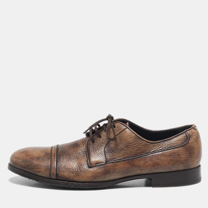 Dolce & Gabbana Dark Brown Leather Lace Up Derby Size 43.5