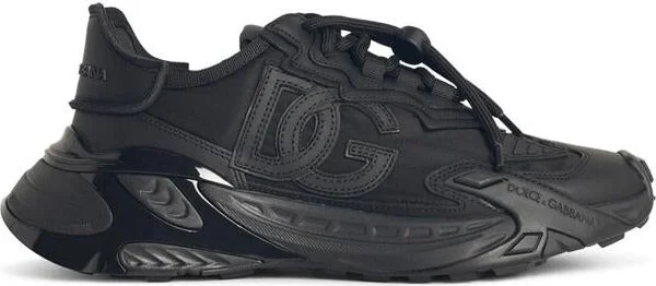Dolce & Gabbana 'Daymaster' Black Leather Blend Sneakers