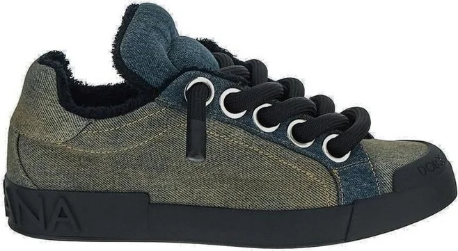 Dolce & Gabbana Denim Patchwork Sneakers