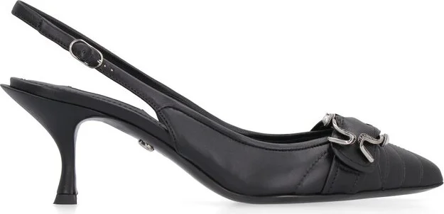 Dolce & Gabbana Devotion Buckle Embellished Slingback Pumps