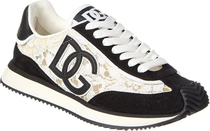Dolce & Gabbana Dg Cushion Lace & Leather Sneaker