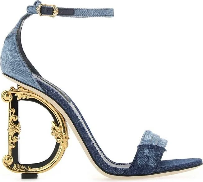 Dolce & Gabbana DG Heel Denim Sandals
