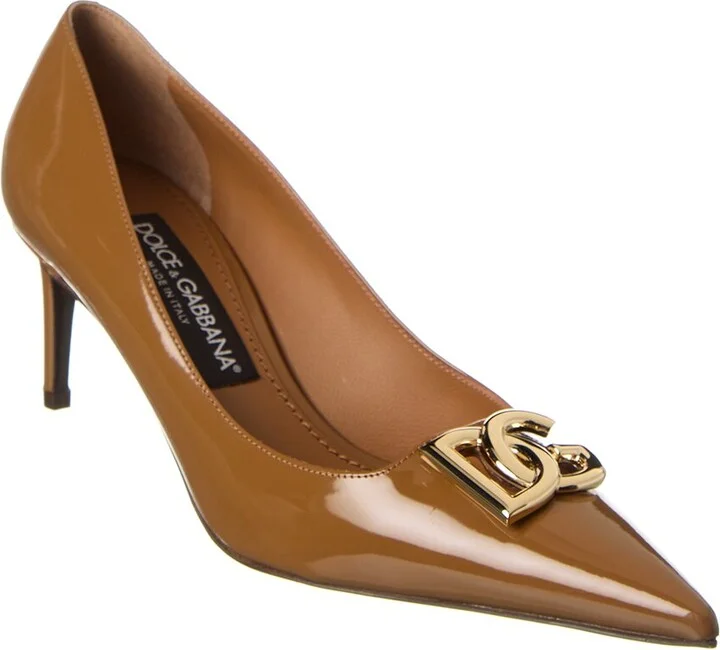 Dolce & Gabbana Dg Logo Leather Pump