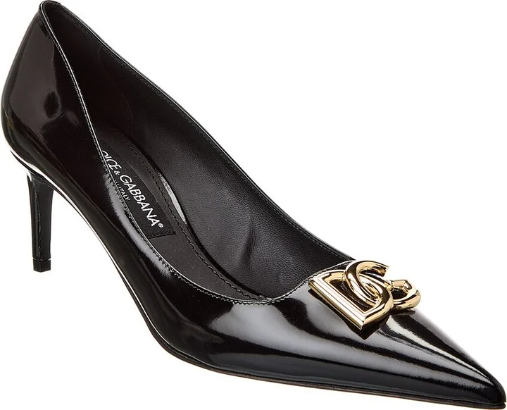 Dolce & Gabbana Dg Logo Leather Pump