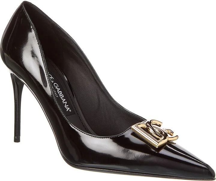 Dolce & Gabbana Dg Logo Leather Pump