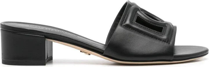 Dolce & Gabbana Dg Logo Leather Sandals
