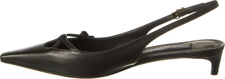 Dolce & Gabbana Dg Logo Leather Slingback Pump - Image 2