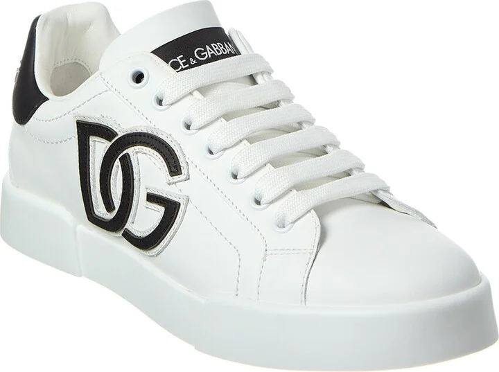 Dolce & Gabbana Dg Logo Patch Leather Sneaker