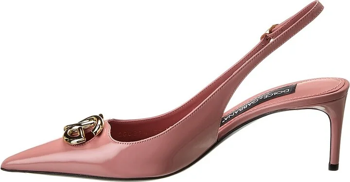 Dolce & Gabbana Dg Logo Patent Slingback Pump - Image 2