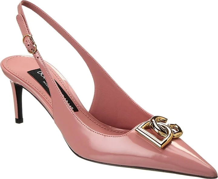 Dolce & Gabbana DG Logo Patent Slingback Pump
