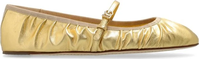 Dolce & Gabbana DG Logo Plaque Ballet Flats