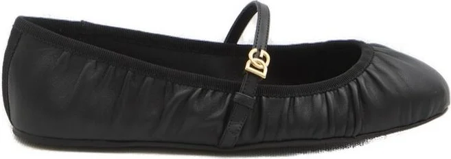 Dolce & Gabbana DG Logo Plaque Ballet Flats