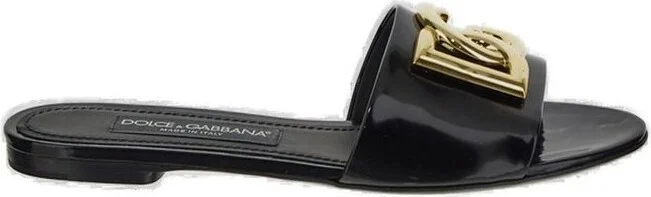 Dolce & Gabbana DG Logo Plaque Flat Slides
