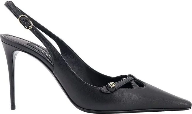 Dolce & Gabbana DG Logo Plaque Slingback Pumps