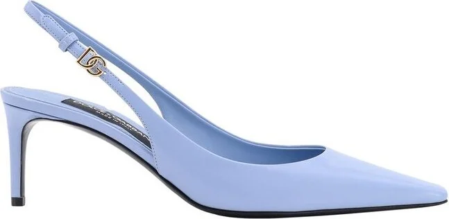 Dolce & Gabbana DG Logo Plaque Slingback Pumps