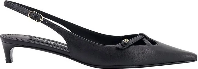 Dolce & Gabbana DG Logo Plaque Slingback Pumps