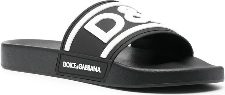 Dolce & Gabbana Dg Logo Pool Slides - Image 3