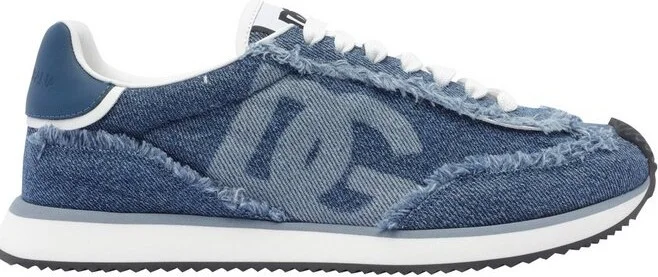 Dolce & Gabbana DG Logo Printed Denim Sneakers