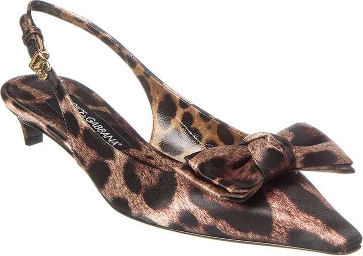 Dolce & Gabbana Dg Logo Satin Slingback Pump