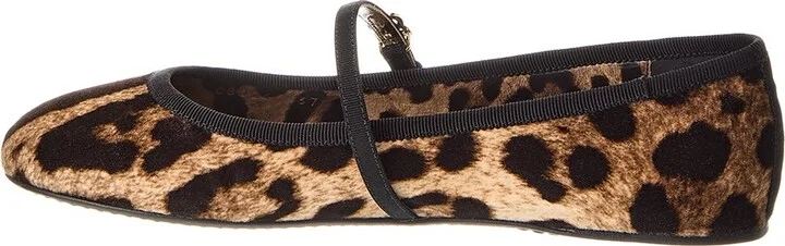 Dolce & Gabbana Dg Logo Velvet Ballet Flat - Image 2