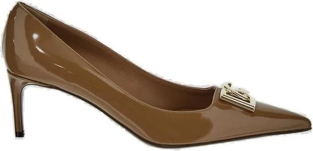 Dolce & Gabbana DG Plaque Pointed Toe Pumps