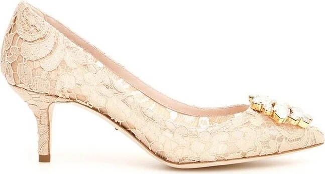 Dolce & Gabbana Embellished Lace Pumps
