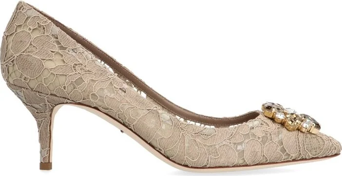Dolce & Gabbana Embellished Lace Pumps