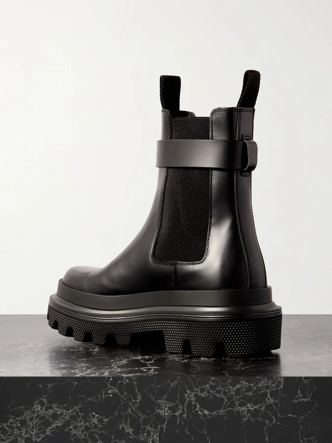 Dolce & Gabbana - Embellished Leather Chelsea Boots - Black - Image 3