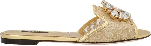 Dolce & Gabbana Embellished Slip-On Sandals