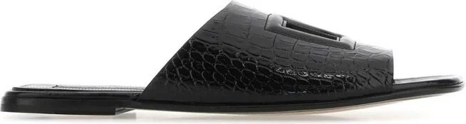 Dolce & Gabbana Embossed Slip-On Sandals