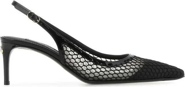 Dolce & Gabbana Fishnet Pointed Toe Pumps