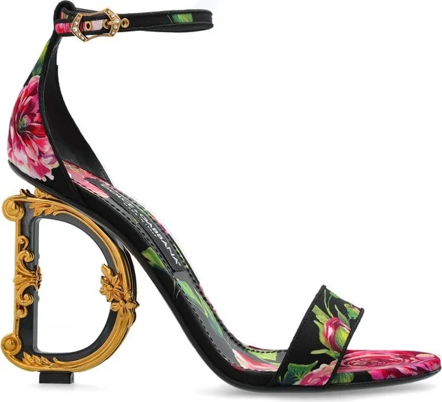 Dolce & Gabbana Floral Printed Heeled Sandals