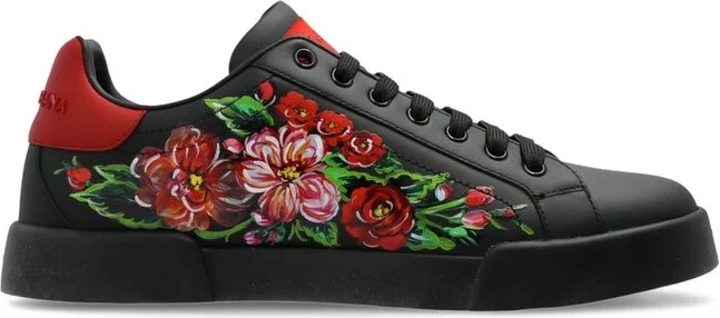 Dolce & Gabbana Floral Printed Low-Top Sneakers