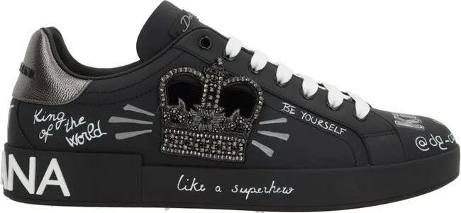 Dolce & Gabbana Graffiti Printed Low-Top Sneakers