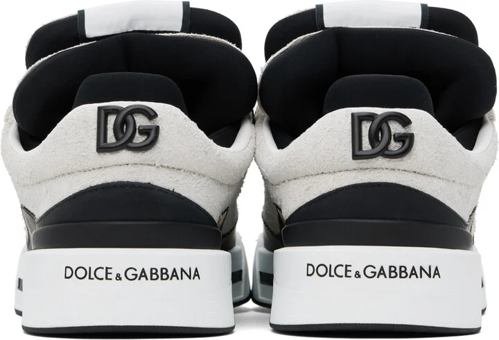 Dolce&Gabbana Gray & Black New Roma Sneakers - Image 2