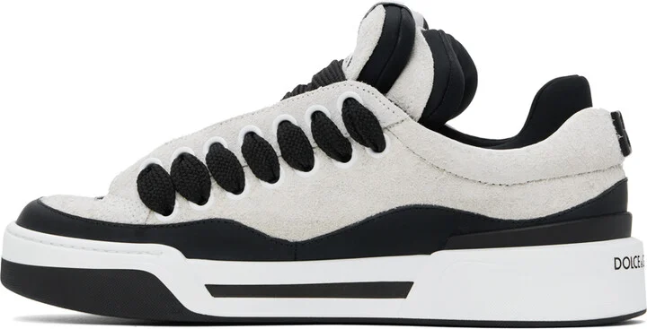 Dolce&Gabbana Gray & Black New Roma Sneakers - Image 3
