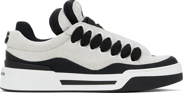 Dolce&Gabbana Gray & Black New Roma Sneakers