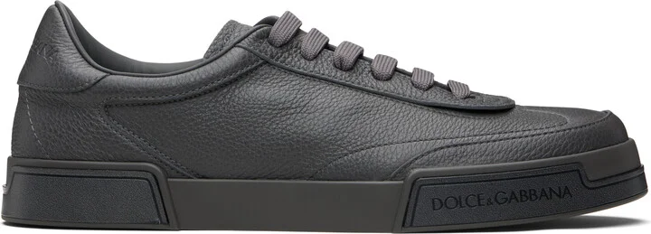 Dolce&Gabbana Gray Calfskin Portofino Yacht Sneakers