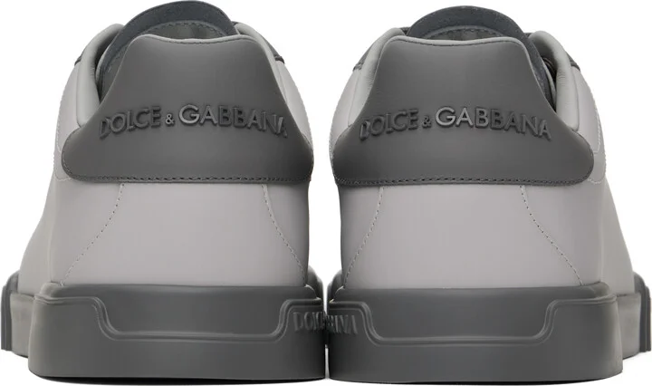 Dolce&Gabbana Gray Portofino Light Sneakers - Image 2