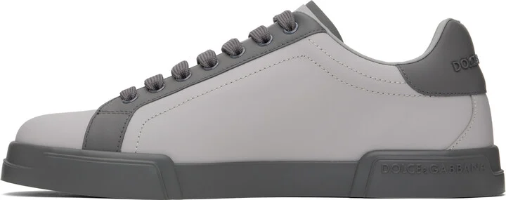 Dolce&Gabbana Gray Portofino Light Sneakers - Image 3