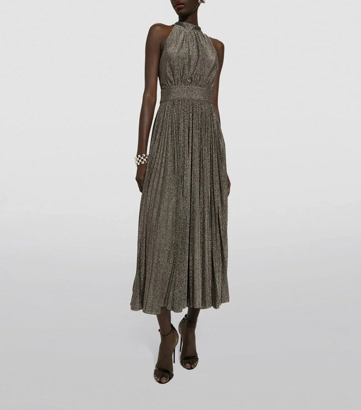 Dolce & Gabbana Halterneck Midi Dress - Image 4