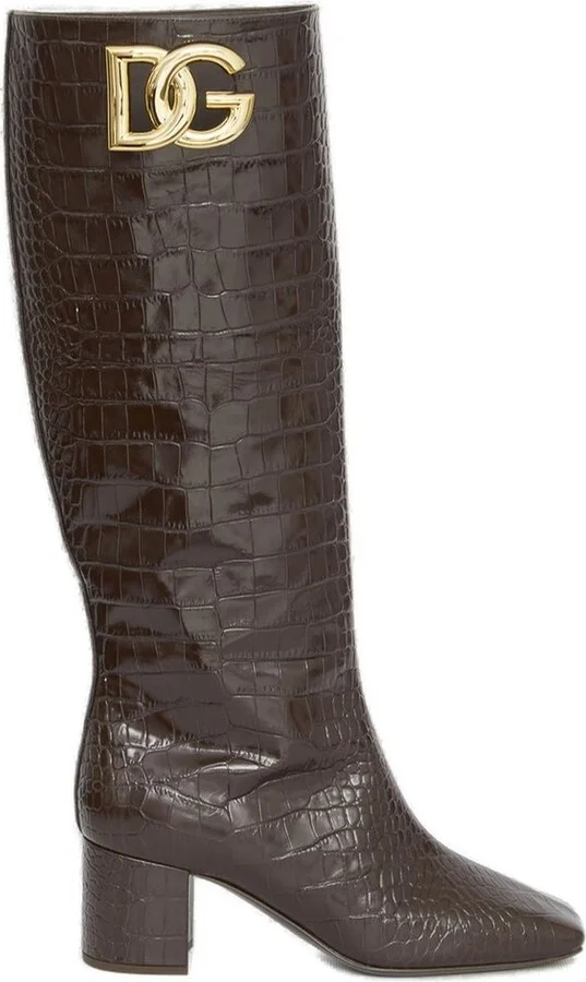 Dolce & Gabbana Jackie 60 Embossed Boots