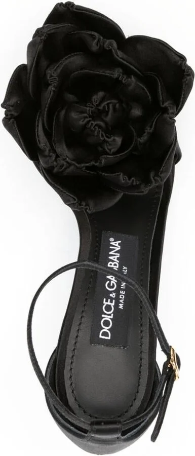 Dolce & Gabbana Keira Satin Heel Sandals - Image 3