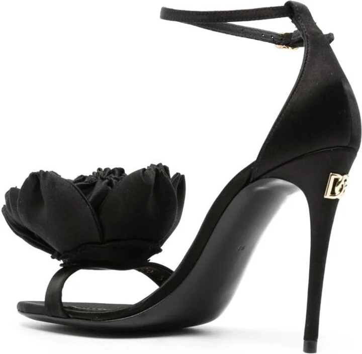 Dolce & Gabbana Keira Satin Heel Sandals - Image 4
