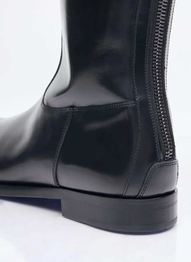 Dolce & Gabbana Knee-high Leather Boots - Man Boots Black Eu - 41 - Image 6