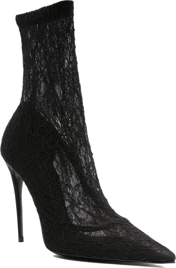 Dolce & Gabbana Lace Ankle Boot Shoes - Image 2